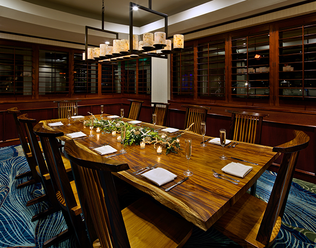 Private dining seats up to 14 at Oceana Coastal Kitchen