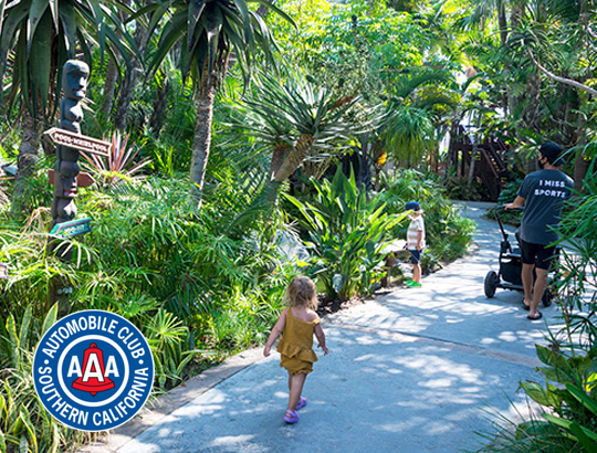 The Catamaran's lush, Polynesian-themed gardens invite wandering.