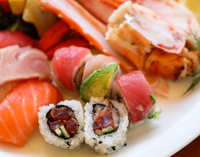 Close up of sushi