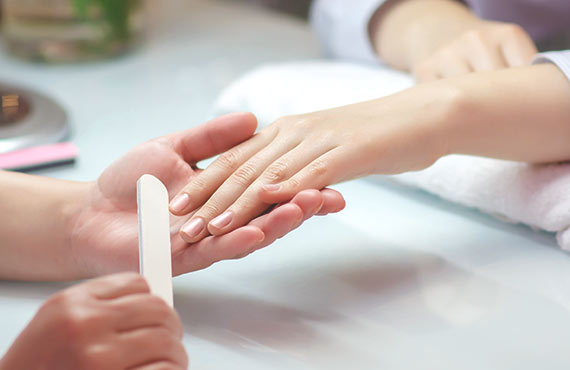 Manicure at The Catamaran Spa located by the San Diego beaches